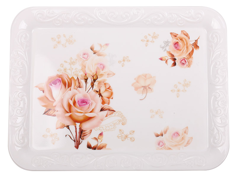 長方歐式雕花托盤