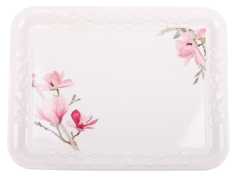 長方歐式雕花托盤